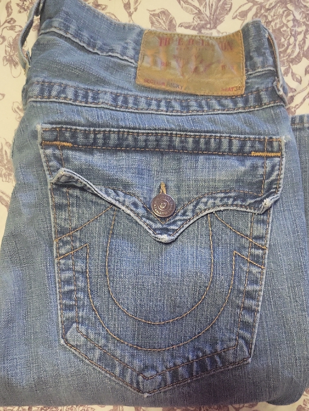 True Religion Blue Denim Jeans, Mens